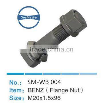 High Strenth Alloy Wheel Bolt With Flange Nut M20*1.5*96 for Trucks and Autos photo-1