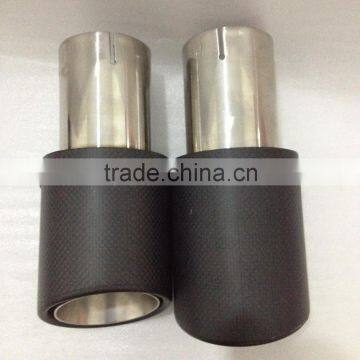 High quality best price carbon exhaust pipe/carbon fiber muffler end pipe