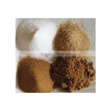 White Sugar, Light Brown Sugar and Brown Sugar