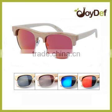 High Qulity Half Frame Wood Sunglasses Unisex Sunglasses for promotion variety color lens sunglasses