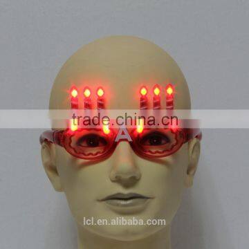 Nightclub Bar Carnival Halloween Christmas Party Supplies, Plastic Light Glasses LED Glasses 10 Lights Fire Shaped Glasses photo-2