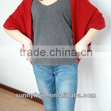 women pure cashmere poncho