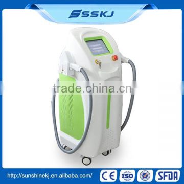 2 in 1 elight + 808nm diode laser hair removal machine with 2 handles