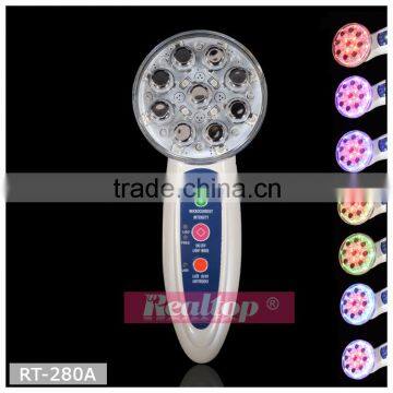 7 Colors pdt led light bio microcurrent photon therapy anti-aging collagen stimulate RF EMS facial nerve stimulator for sale