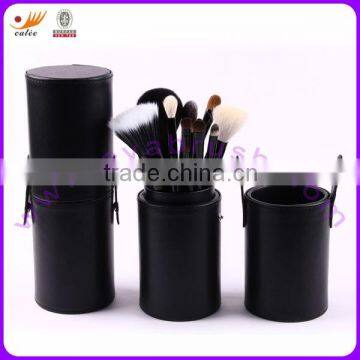 12pcs Makeup Brush Travel Set with black cup holder