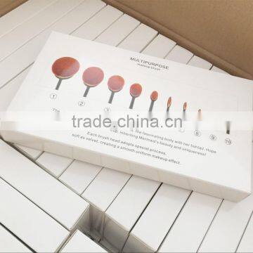 2016 Hot Sale Makeup Brush 10pcs Private Label Tooth Brush Wholesale Oval Foundation Makeup Brush Set photo-5