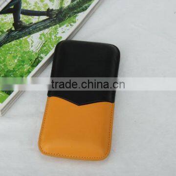 three pieces genuine leather cigar tube