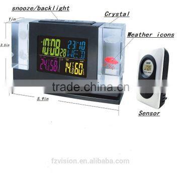 Thermo Hygrometer Digital Wireless Weather Station Alarm Clock/ Automatic Weather Station With 2 Remote Sensors photo-2