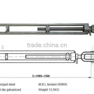 Hot dip galvanized Forged steel Knob type Turnbuckle