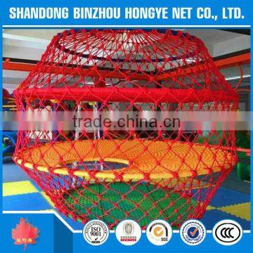 children climbing play net