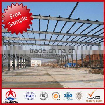 Low cost high strength steel structure frame for warehouse and factory