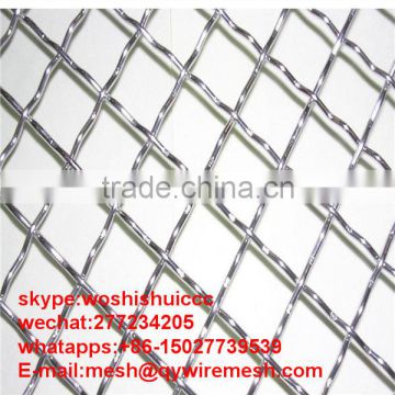 plain woven stainless steel crimped wire mesh (building material)