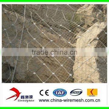 Hot-dipped Galvanized wire rope mesh/SNS protective mesh