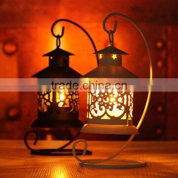 Wrought Iron Classical Street Lamp Candlestick Wedding Gift Candle Holder photo-3