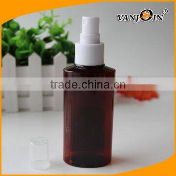 100ml Oval Amber Mist Spray Bottle with White Pumper Sprayer