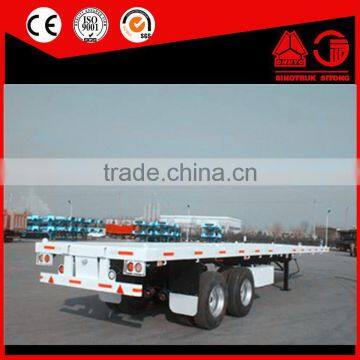 Chinese Manufacturer 3 Axle Flatbed Container Semi Trailer for Online Shopping photo-2