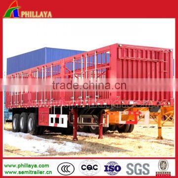 30 - 60ton Cheap Utility Cargo Trailer Fence Grain Truck Animals Transport Gooseneck Farm Box Trailer photo-4