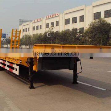 Tri-axle Transport 40 ton Low Bed Semi Trailer Truck