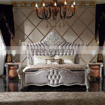 Elegant Crystal Button Tufted Leather Bench, Ornate Fine Carved Beads Decorated Bed End Bench photo-6