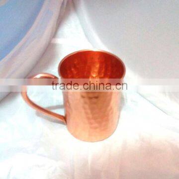 Low cost hammered copper mug