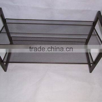 4 Tiers Stackable Metal Mesh Shoes Rack and Shoes Storage photo-3