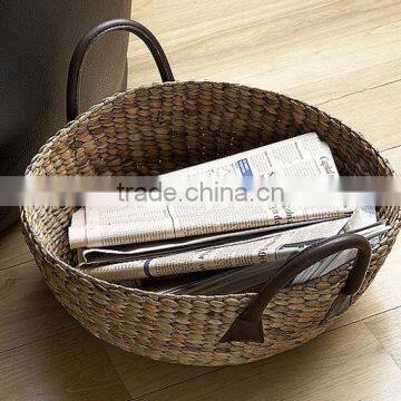 Natural Oval Water hyacinth pot storage baskets