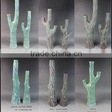 Blue Tree Modern Glazed Stoneware Vase photo-4