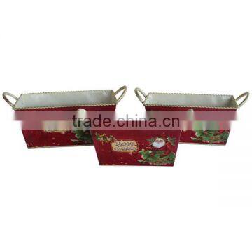 Hot Sale!!!Metal Christmas Flower Pots Garden Pot Planter