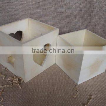 Handmade Cheap Unfinished Empty Wooden Gift Box Without Lid photo-3