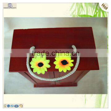 Popular Red Colored Door Cabinet Shaped Wine Box photo-2