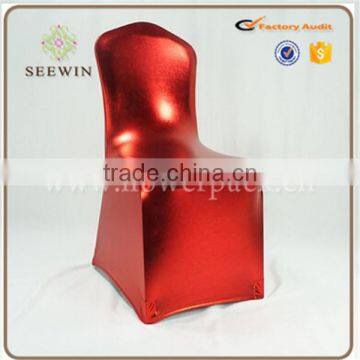 Wholesale Spandex Banquet Metallic Chair Cover Wedding photo-3