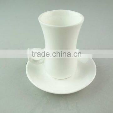 Cheap Beautiful Shape Porcelain Coffee Tea Set Tableware Cup and Saucer photo-3