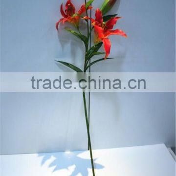Home Garden Creepers Decoration 110cm Height Artificial Pink 2 Flowers 2 Bud Lily Making EBHH04 2211 photo-4