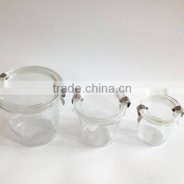 250ml Capactiy Tapered Locked Glass Stash Jar Cans With Glass Lid photo-3