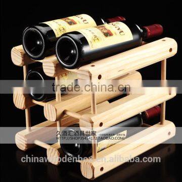 Solid pine Wine Rack Handmade Wooden Wine Rack With Lighting handmade wooden wine rack with low price