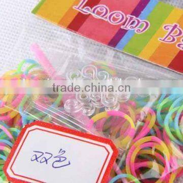 300PC Hair Band With 12 Buckles/Double Colors RUBBER BAND photo-3