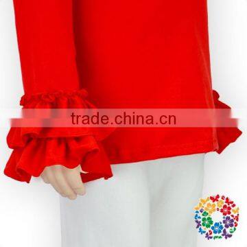 Plain White Baby Cotton Icing Leggings Christmas Ruffled Pants Girls Triple Ruffle Pants photo-4