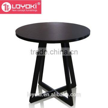 Modern Black Round and Square Shape Wooden Side Table High Quality Home Furniture End Table photo-4