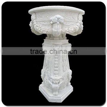 Exterior Flower Pots Natural Stone Flowerpot for Garden photo-3