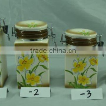 ceramic canister set 4 with airproof seal