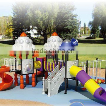 Space Ship Plastic Spiral Slide "CHINA 500 TOP BRAND " Kids Dream Land Playground Spiral Slide (HA-07101)