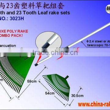 Telescopic plastic rake