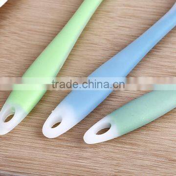 Factory Silicone Handle Colorful Kitchenwares Cooking Tools Set Double Colors Soft Ladle Turner Spoon Kitchen Utensils photo-5