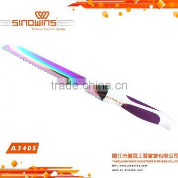 A3405-2 New Design 5pcs Colorful Titanium Blade Stainless Steel Kitchen Knife Set photo-6