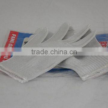 100% Anti-Slash/Cut/Static Gloves Of Stainless Steel Wire White New