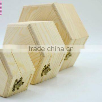 Natural Pine Wood Box Hot Selling Unfinished Wood Box photo-3