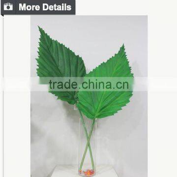 2016 PU Big Artificial Leaves for Home Decoration Artificial Green Leaves photo-5