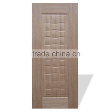 Natural Teak wood veneered moulded hdf door skin 17 panels new design