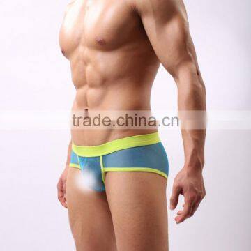 Without Logo Hot Sexi Photo Image Of Transparent Mesh Men Underwear Briefs Custom SC16 photo-3