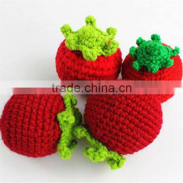 Wholesale Christmas Decorations Baby Photography Props Wool Knitting Toys Artificial Fruit Vegetable Toy photo-5